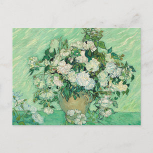 Vincent van Gogh Rose Impressionist Feiertagspostkarte