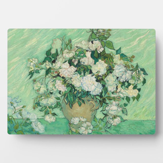 Vincent van Gogh Rose Impressionist Fotoplatte (Vorderseite)