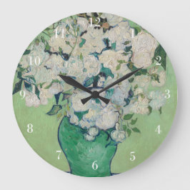 Vincent Van Gogh Rose Impressionist Große Wanduhr