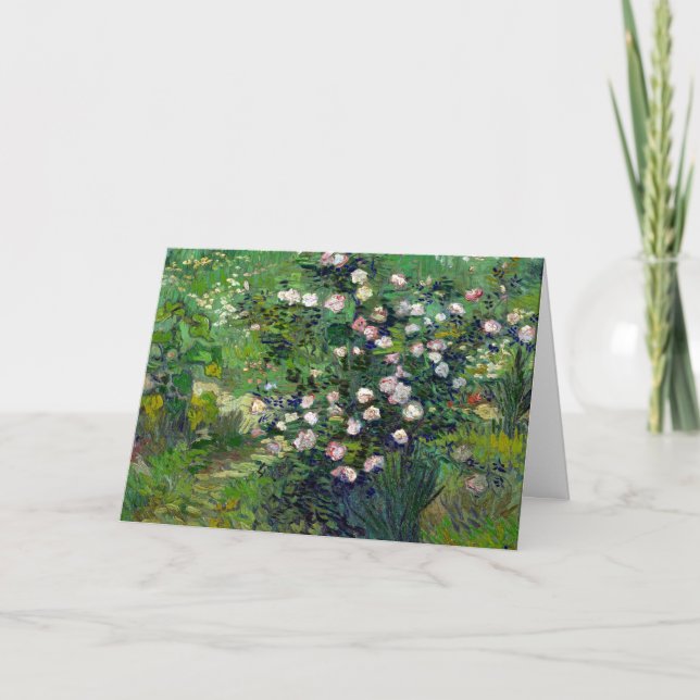 Vincent van Gogh Rose Postkarte (Vorderseite)