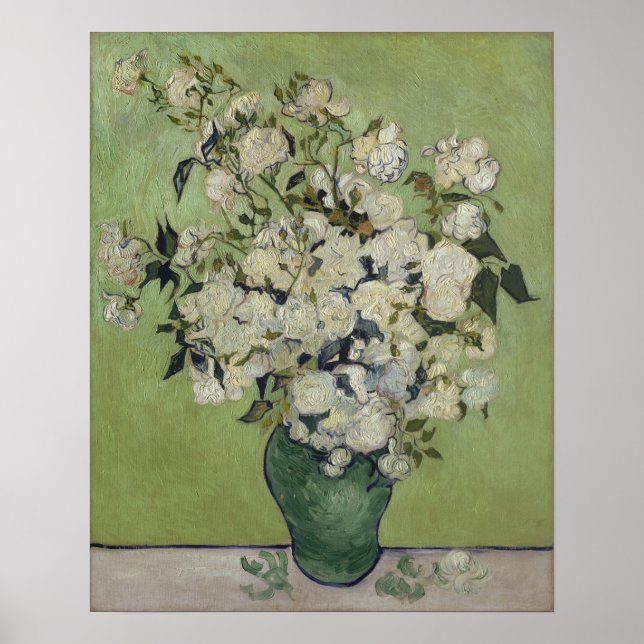 Vincent van Gogh Rose Vintage BlumengalerieHD Poster (Vorne)