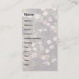 Vincent Van Gogh - Rosebush in Blossom Fine Art Visitenkarte