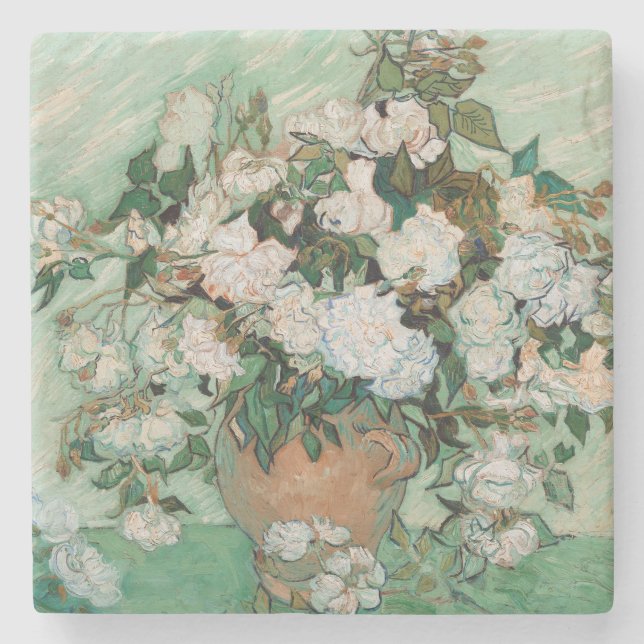 Vincent van Gogh | Rosen, 1890 Steinuntersetzer (Vorderseite)
