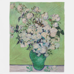 Vincent van Gogh - Rosen Fleecedecke