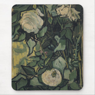 Vincent van Gogh - Rosen und Käfer Mousepad