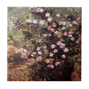 Vincent Van Gogh - Rosenbusch in Blütenfeuer Kunst Fliese