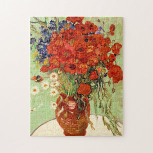 Vincent Van Gogh Rote Mohn Stillleben Malerei Puzzle