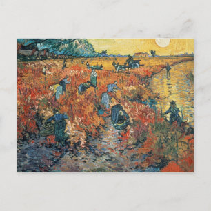 Vincent van Gogh   Rote Weinberge in Arles, 1888 Postkarte