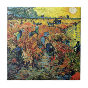 Vincent Van Gogh - Roter Weinberg bei Arles Malere Fliese
