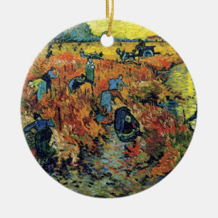 Vincent Van Gogh - Roter Weingarten bei Arles Male Keramikornament