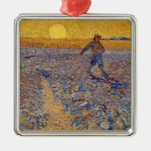 Vincent van Gogh - Sämann bei untergehender Sonne Ornament Aus Metall