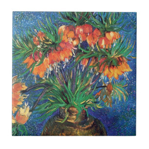 Vincent Van Gogh - Schachbrettblumen in einer Kupf Fliese