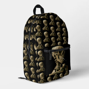 Vincent van Gogh - Schädel mit brennender Zigarett Bedruckter Rucksack
