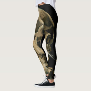 Vincent van Gogh - Schädel mit brennender Zigarett Leggings