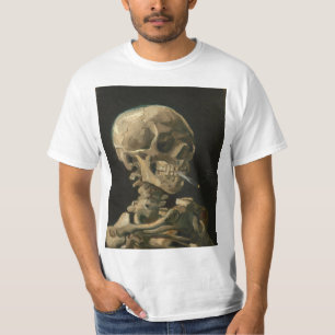 Vincent Van Gogh - Schädel mit brennender Zigarett T-Shirt