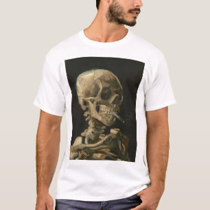 Vincent Van Gogh - Schädel mit brennender Zigarett T-Shirt