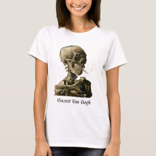 Vincent van Gogh - Schädel mit brennender Zigarett T-Shirt