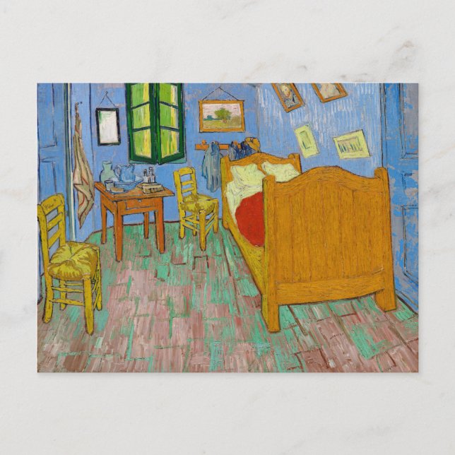 Vincent Van Gogh Schlafzimmer. Impressionistische  Postkarte (Vorderseite)