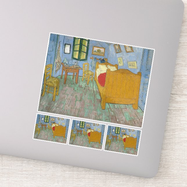 Vincent Van Gogh, Schlafzimmer in Arles, 2. Versio Aufkleber (Detail)