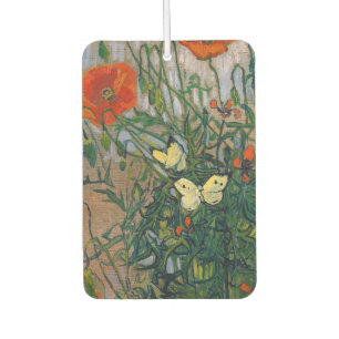 Vincent van Gogh - Schmetterlinge und Mohn Autolufterfrischer