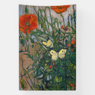 Vincent van Gogh - Schmetterlinge und Mohn Banner