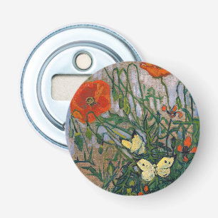 Vincent van Gogh - Schmetterlinge und Mohn Flaschenöffner