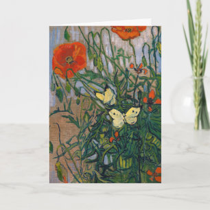 Vincent van Gogh - Schmetterlinge und Mohn Karte