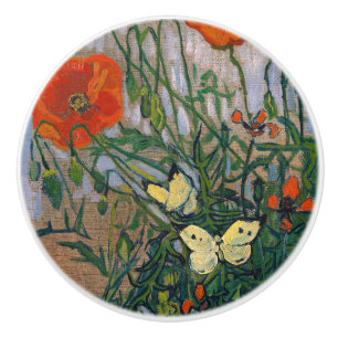 Vincent van Gogh - Schmetterlinge und Mohn Keramikknauf