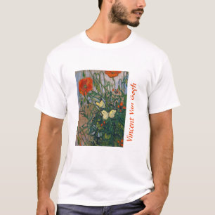 Vincent van Gogh - Schmetterlinge und Mohn T-Shirt