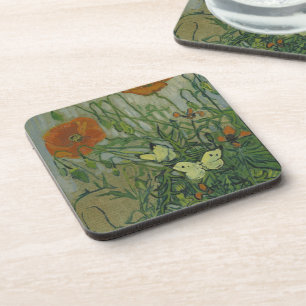 Vincent van Gogh - Schmetterlinge und Mohnblumen Untersetzer