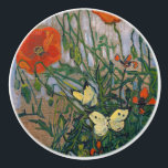 Vincent van Gogh - Schmetterlinge und Pfoten Keramikknauf<br><div class="desc">Schmetterlinge und Poppies - Vincent van Gogh,  Oil on Leinwand,  1890</div>