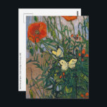 Vincent van Gogh - Schmetterlinge und Pfoten Postkarte<br><div class="desc">Schmetterlinge und Poppies - Vincent van Gogh,  Oil on Leinwand,  1890</div>