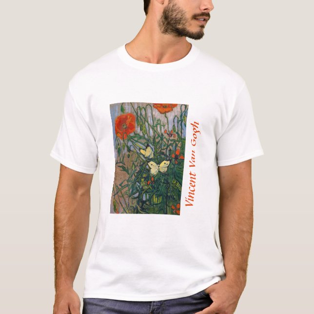 Vincent van Gogh - Schmetterlinge und Pfoten T-Shirt (Vorderseite)