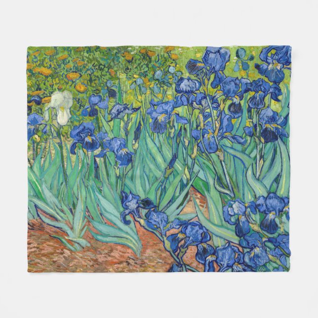Vincent Van Gogh - Schwertlilien Fleecedecke (Vorderseite (Horizontal))