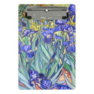 Vincent Van Gogh Schwertlilien Florale Vintage-Fin Mini Klemmbrett