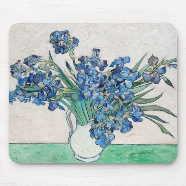 Vincent Van Gogh. Schwertlilien. Floraler Impressi Mousepad (Vorne)