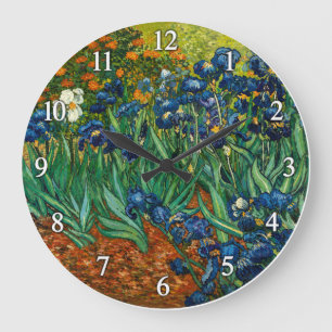 Vincent van Gogh Schwertlilien Große Wanduhr