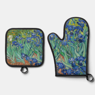 Vincent Van Gogh - Schwertlilien Ofenhandschuh & Topflappen-Set