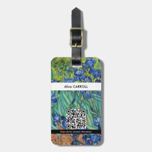 Vincent Van Gogh - Schwertlilien - QR Code Gepäckanhänger
