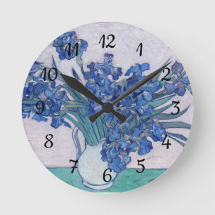 Vincent Van Gogh. Schwertlilien Runde Wanduhr
