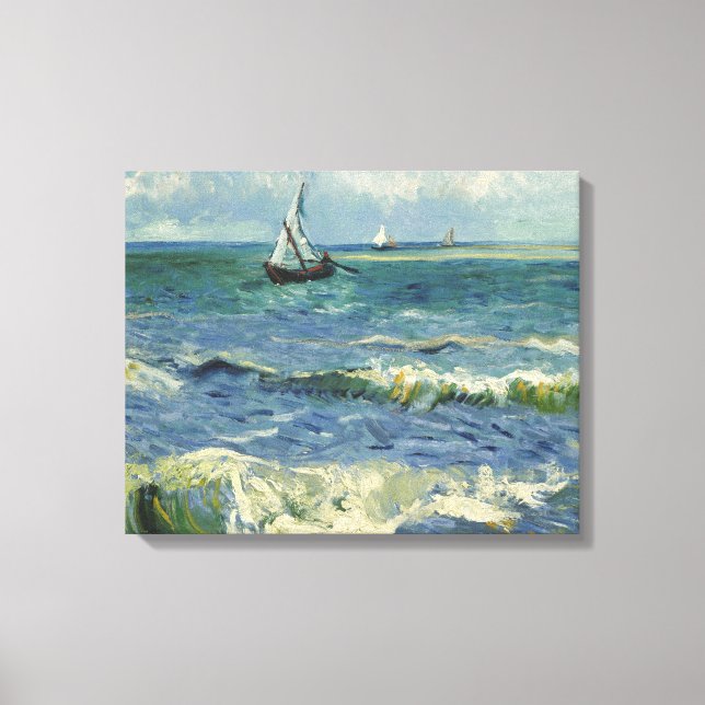Vincent van Gogh - Seascape bei Les Saintes Leinwanddruck (Vorderseite)