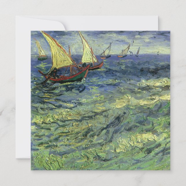 Vincent van Gogh - Seascape bei Saintes Maries Einladung (Vorderseite)