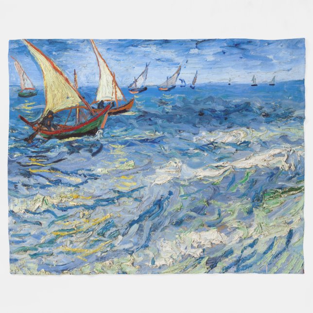 Vincent van Gogh - Seascape bei Saintes-Maries Fleecedecke (Vorderseite (Horizontal))