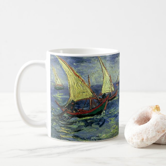 Vincent van Gogh - Seascape bei Saintes Maries Kaffeetasse (Mit Donut)