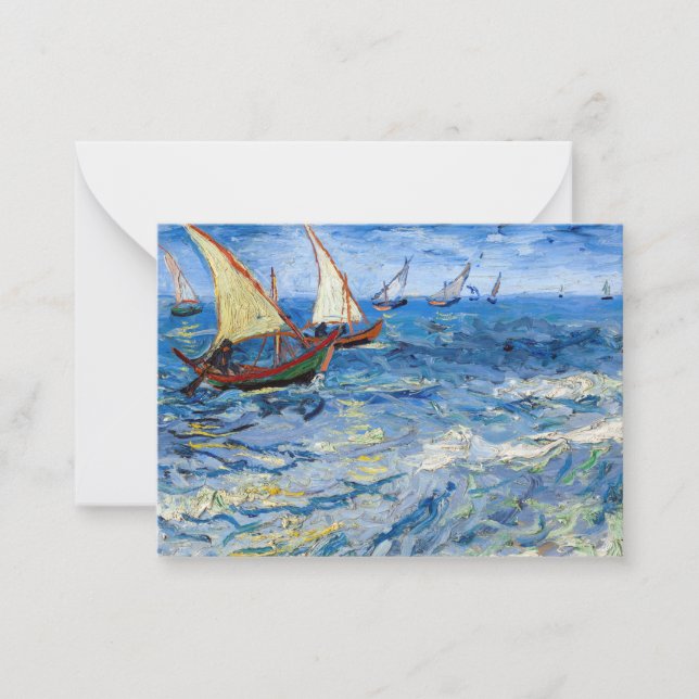 Vincent van Gogh - Seascape bei Saintes-Maries Mitteilungskarte (Vorderseite)