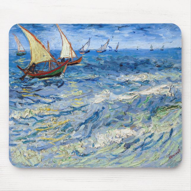 Vincent van Gogh - Seascape bei Saintes-Maries Mousepad (Vorne)