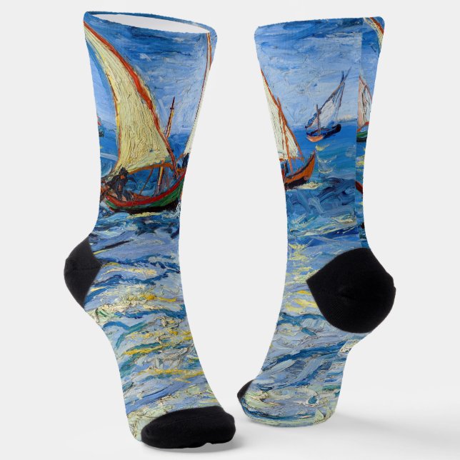 Vincent van Gogh - Seascape bei Saintes-Maries Socken (Gewinkelt)