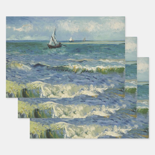 Vincent van Gogh - Seascape in der Nähe von Sainte Geschenkpapier Set (Set)