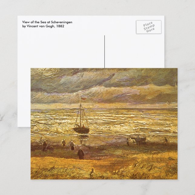 Vincent van Gogh - See in Scheveningen Postkarte (Vorne/Hinten)
