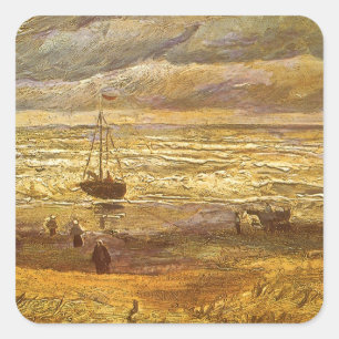 Vincent van Gogh - See in Scheveningen Quadratischer Aufkleber